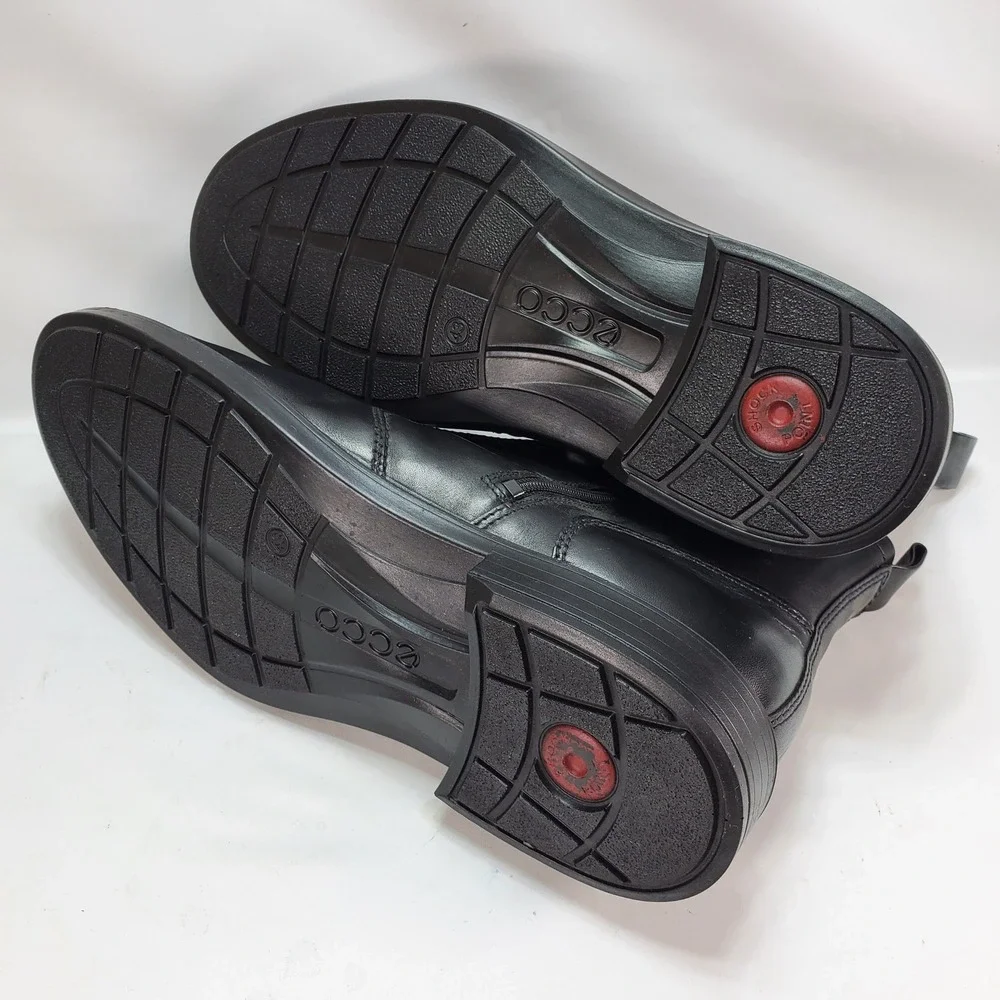 ECCO Chelsea Boots Mens 43 Black Leather‎ Waterproof Side Zip Gore-Tex
